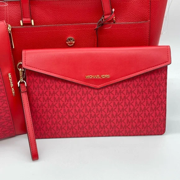Michael Kors Large Maude Large 3 in 1 Tote Bag Flame